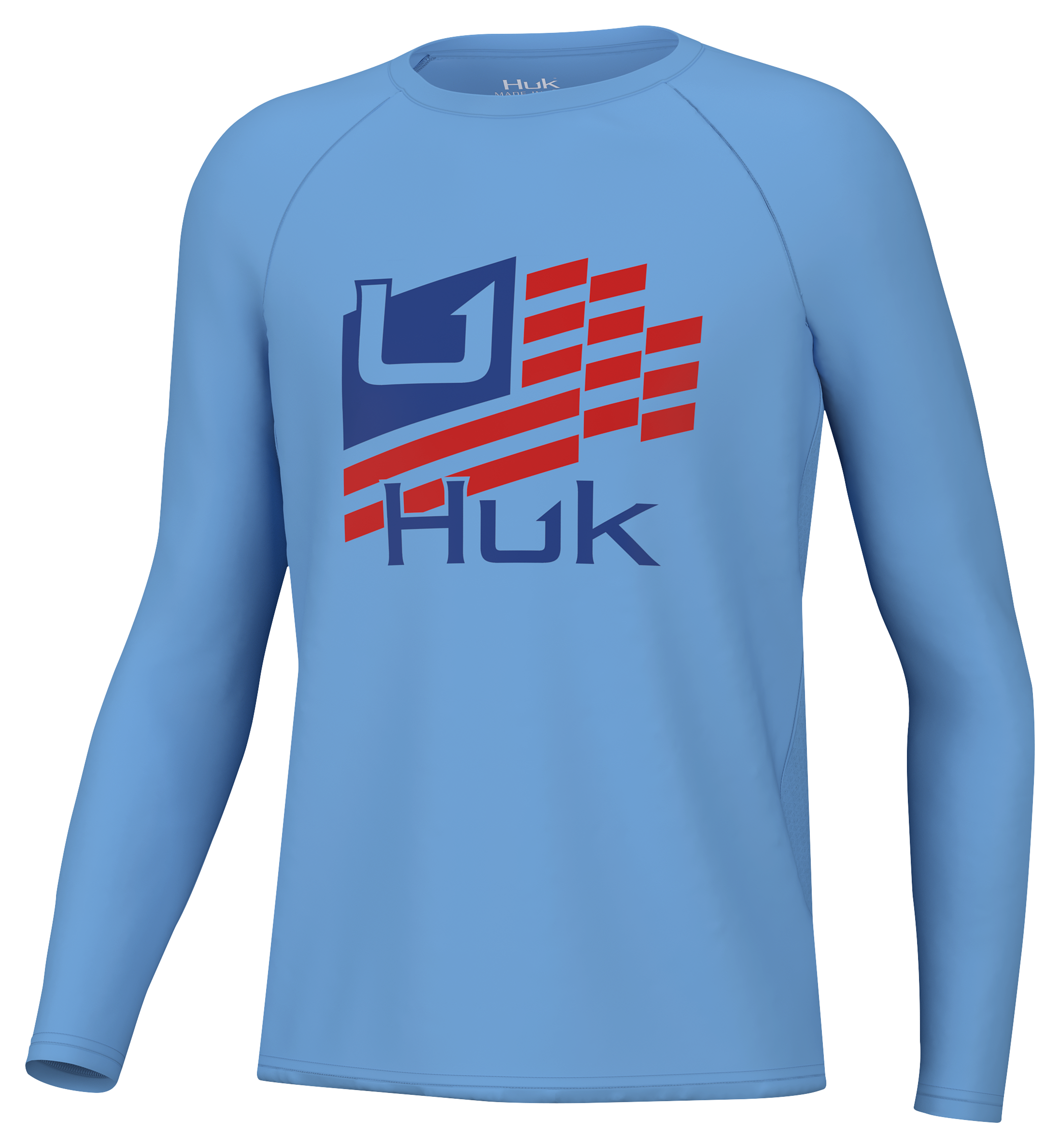 T-shirt Pêche HUK Manches Longues - Jeunesse Taille S (gris) - Occasion